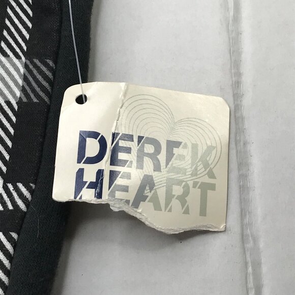 Derek Heart Women's Medium Vest Black And White Plaid Faux Fur Collar New - Picture 3 of 13